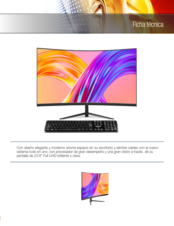 Computadora Todo en uno Lanix X240 Procesador Core i5 / Memoria Ram 16 gb / SSD 1 Tb / Sistema Operativo Windows® 11 pro