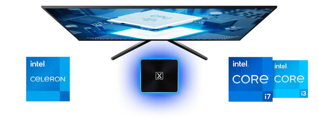 Computadora Titan Mini PC i7 con Monitor 23.8” Full HD | 32GB RAM + Almacenamiento Disco solido 1TB SSD | Sistema operativo Windows 11 Pro